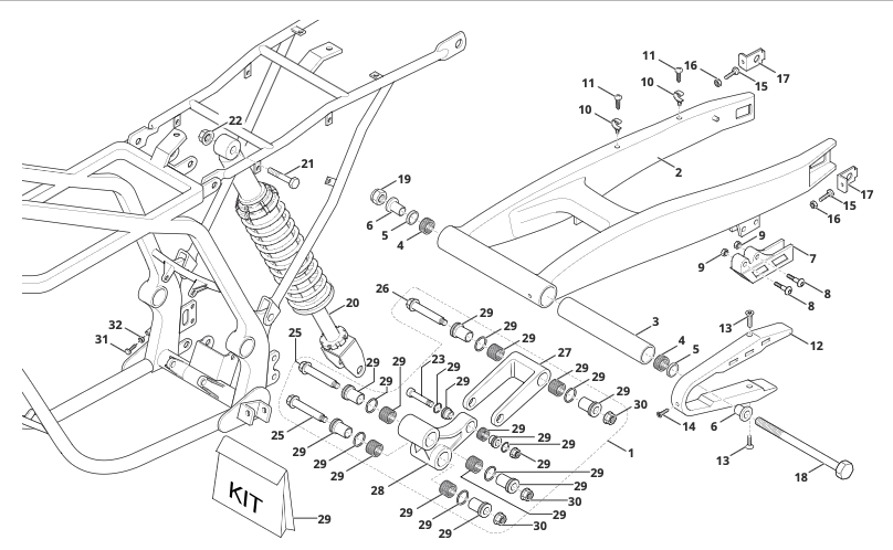 5rex7lqmqi_2 - Swingarm (CABALLERO 125-200 LIQUID COOLED MY 2008 : 2009 - REGOLARITà - MOTARD).png